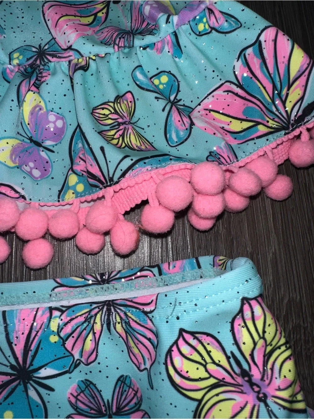 Betsey Johnson Butterfly rashguard swimsuit